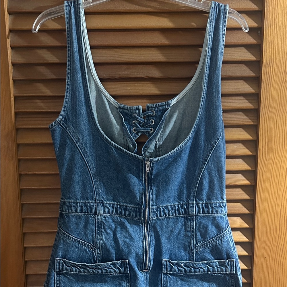 We The Free Light Blue Denim Jumpsuit